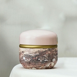 Hộp thiếc đựng trà, quà bánh kẹo, hình cầu, phong cách nhật bản họa tiết đa sắc - HVL TEA