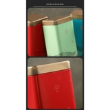 Hộp thiếc đựng trà hình chữ nhật hoạ tiết - HVL TEA