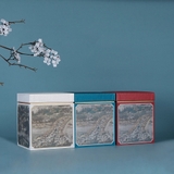 Hộp đựng trà giấy vuông kèm túi hoạ tiết thời cổ đại - HVL TEA