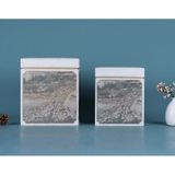 Hộp đựng trà giấy vuông kèm túi hoạ tiết thời cổ đại - HVL TEA