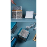 Hộp đựng trà giấy vuông kèm túi hoạ tiết thời cổ đại - HVL TEA