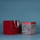 Hộp đựng trà giấy vuông kèm túi hoạ tiết thời cổ đại - HVL TEA