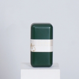 Hộp thiếc đựng trà cạnh tròn hoạ tiết hoa - HVL TEA