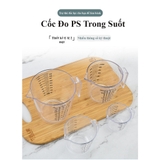 Cốc, ca đong định lượng có vạch chia nhựa PS trong suốt - HVL TEA