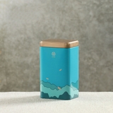 Hộp thiếc đựng trà hình chữ nhật hoạ tiết - HVL TEA