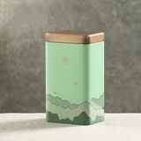 Hộp thiếc đựng trà hình chữ nhật hoạ tiết - HVL TEA