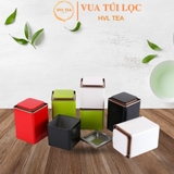 [Mã SGBAU30 ] Hộp trà thiếc vuông cổ thấp - HVL TEA