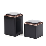 [Mã SGBAU30 ] Hộp trà thiếc vuông cổ thấp - HVL TEA