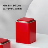 [Mã SGBAU30 ] Hộp trà thiếc vuông cổ thấp - HVL TEA