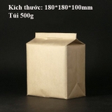 Túi ziplock kraft gấp đáy đứng đựng trà, hạt, thực phẩm, 1 túi/sp - HVL TEA