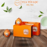 Hộp quà tặng sứ đôi hoạ tiết kèm túi xách - HVL TEA