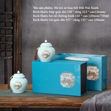 Hộp quà tặng sứ đôi hoạ tiết kèm túi xách - HVL TEA