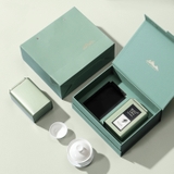 Bộ hộp trà thiếc họa tiết lá trúc kèm túi quà tặng cao cấp - HVL TEA