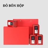 Bộ hộp trà thiếc họa tiết lá trúc kèm túi quà tặng cao cấp - HVL TEA