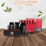 Bộ hộp trà hình chữ nhật lon trà nhỏ quà tặng cao cấp - HVL TEA