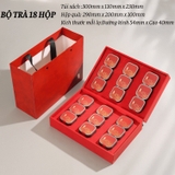 Bộ hộp trà hình chữ nhật lon trà nhỏ quà tặng cao cấp - HVL TEA
