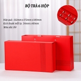 Bộ hộp trà hình chữ nhật lon trà nhỏ quà tặng cao cấp - HVL TEA