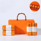 Bộ hộp trà có tay cầm gỗ hộp cạnh tròn cao cấp, sang trọng - HVL TEA