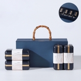 Bộ hộp trà có tay cầm gỗ hộp cạnh tròn cao cấp, sang trọng - HVL TEA