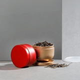 Lon trà thiếc nhỏ có nắp trong suốt, hộp trà nhỏ gọn làm quà tặng mẫu mới - HVL TEA