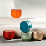 Lon trà thiếc nhỏ có nắp trong suốt, hộp trà nhỏ gọn làm quà tặng mẫu mới - HVL TEA