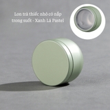 Lon trà thiếc nhỏ có nắp trong suốt, hộp trà nhỏ gọn làm quà tặng mẫu mới - HVL TEA