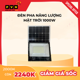 Đèn Pha Năng Lượng Mặt Trời 1000W - Sáng Suốt Đêm
