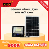 Đèn pha năng lượng mặt trời 100w - Sáng suốt đêm