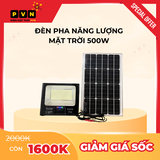 Đèn Pha Năng Lượng Mặt Trời 500W - Sáng Suốt Đêm