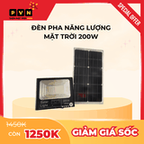ĐÈN PHA NĂNG LƯỢNG MẶT TRỜI 200W(NEW) - SÁNG SUỐT ĐÊM