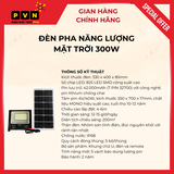 Đèn pha năng lượng mặt trời 300w - Sáng suốt Đêm