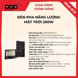 ĐÈN PHA NĂNG LƯỢNG MẶT TRỜI 200W(NEW) - SÁNG SUỐT ĐÊM