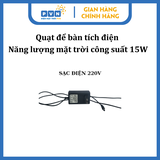 Quạt để bàn tích điện năng lượng mặt trời PVN