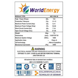 Thông số Tấm pin năng lượng mặt trời Mono World Energy (WE110W)
