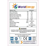 Thông số Tấm pin năng lượng mặt trời Mono World Energy (WE350W)