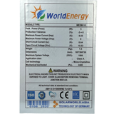 Thông số Tấm pin năng lượng mặt trời Mono World Energy (5W)