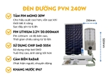 Đèn đường NLMT PVN 240w PVN240P2