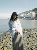 WOOD MIDI SKIRT