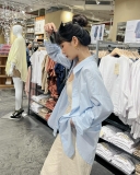 SƠMI KẺ XANH LƯNG KIỂU