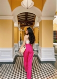 LINEN PANTS (PINK)