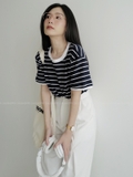STRIPPED TEE