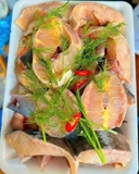 Cá tầm nguyên con làm sạch hut chân không 1kg