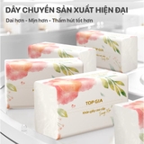 Thùng 10 gói Giấy rút sương mai gói 460 tờ Topgia