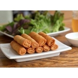 Bánh tráng bò bía tươi cuốn chả giò