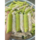 KEM CHUỐI MÍT LÁ DỨA MINI MÀU XANH TRẮNG bich 10 cây