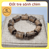 Vòng Tay Trầm Hương Trúc đốt tre Sánh chìm Chuẩn Trầm - đốt trúc