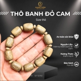 Vòng tay trầm hương banh đỏ kiểu thô - Chuẩn Trầm