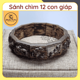 Vòng Tay Trầm Hương Sánh chìm 12 con giáp Chuẩn Trầm