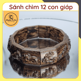Vòng Tay Trầm Hương Sánh chìm 12 con giáp Chuẩn Trầm