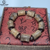 Vòng Tay Trầm Hương Trúc đốt tre Sánh chìm Chuẩn Trầm - đốt trúc